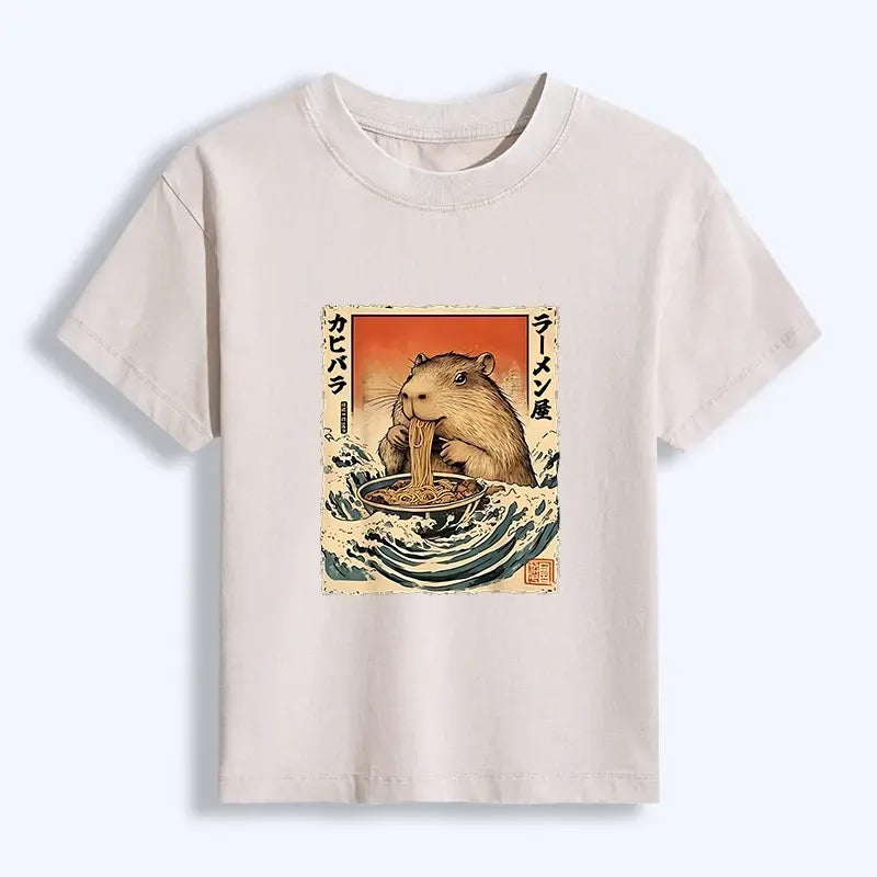 Kyoto Lion Hamster Ramen T-shirt for Women