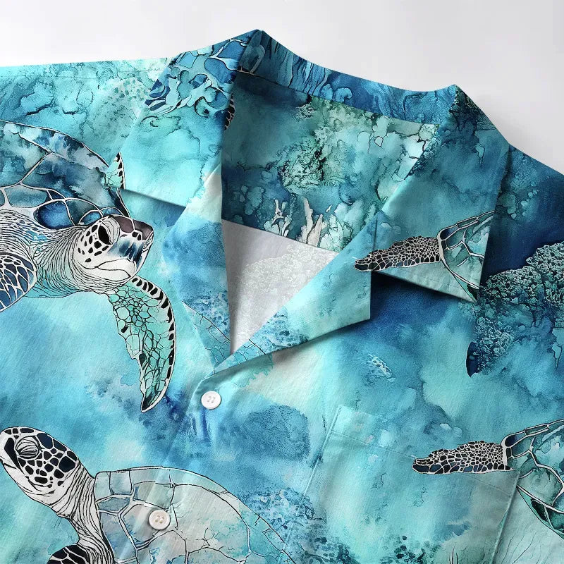 Oceanic Turtle Hawaiian Shirt Free Shipping