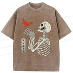 Kyoto-Lion Flying Paper Cranes Washed T-Shirt