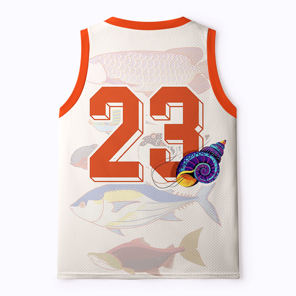 Kyoto-Lion Japanese Crayfish Sea Creature Mesh Tank Top