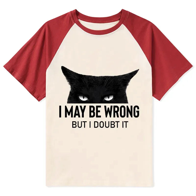 Kyoto-Lion Confident Cat Attitude Meme Raglan T-shirt