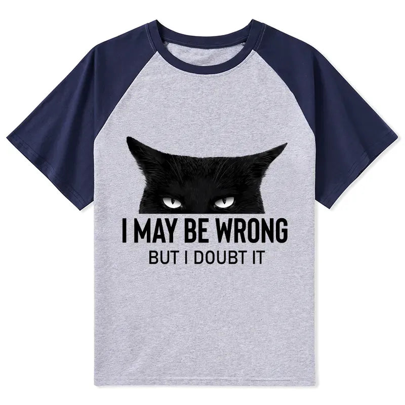 Kyoto-Lion Confident Cat Attitude Meme Raglan T-shirt