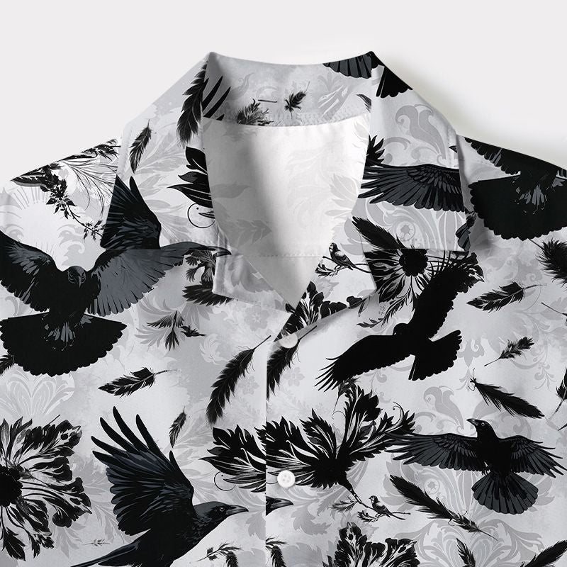 Retro Japanese Print Shirt for Vacation