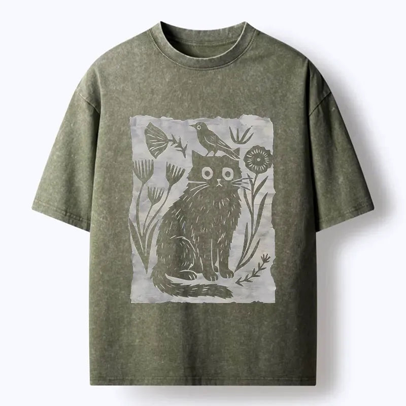 Japanese Folk Art T-Shirt for Daily Wear