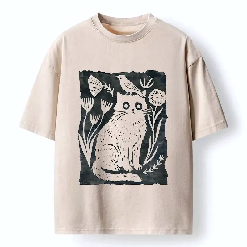 Japanese Folk Art T-Shirt for Daily Wear