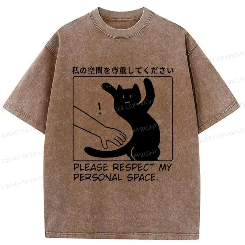 Kyoto-Lion Please Respect My Personal Space Washed T-Shirt