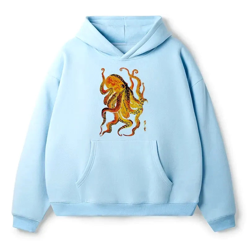 Kyoto-Lion Deep Sea Gorgeous Octopus Adult Fleece Hoodie