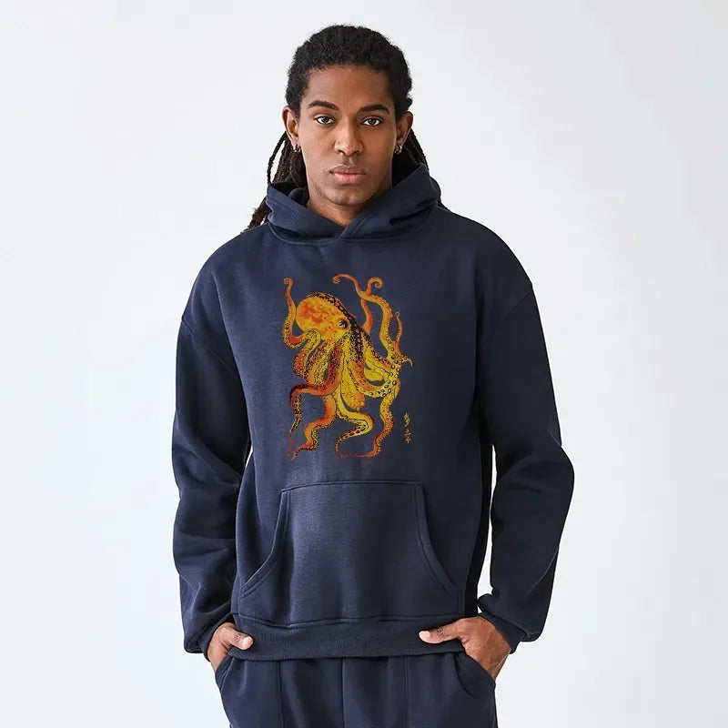 Kyoto-Lion Deep Sea Gorgeous Octopus Adult Fleece Hoodie