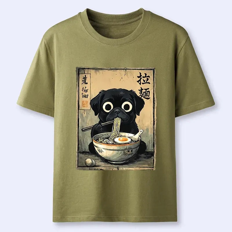 Black dog ramen shirt gift for him