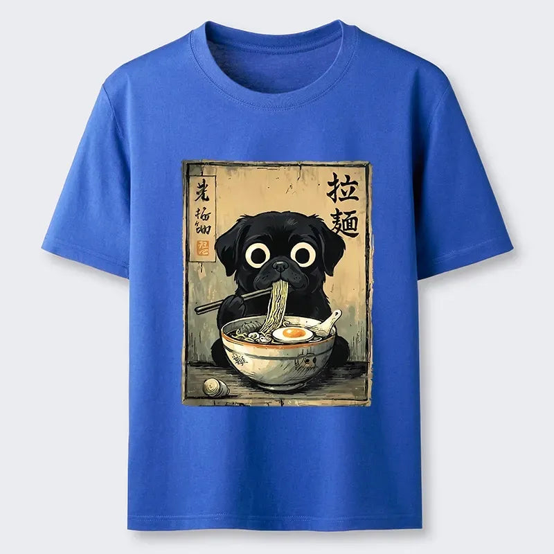Black dog ramen shirt gift for him
