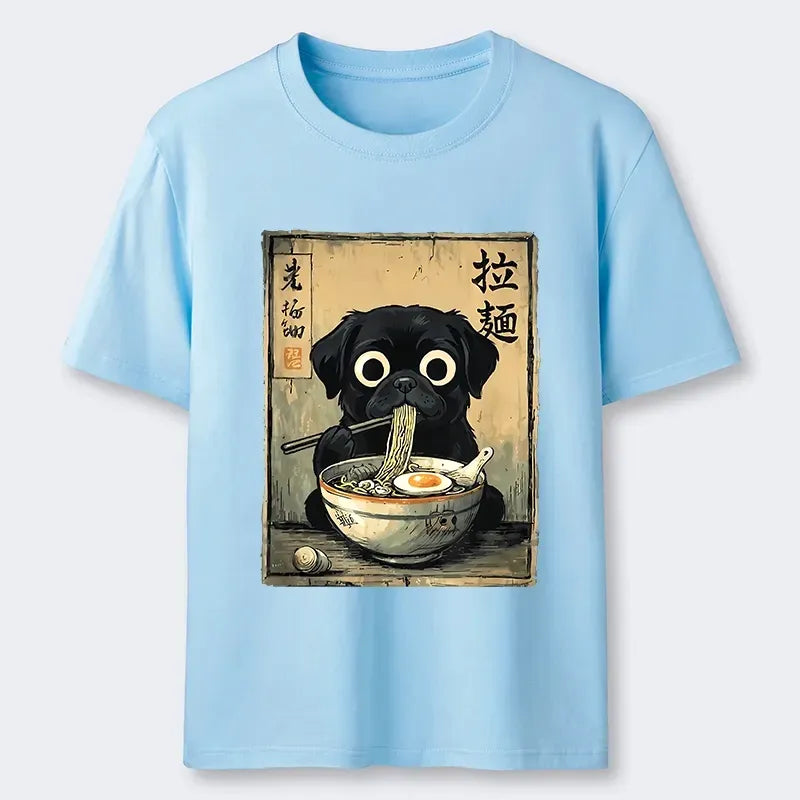 Black dog ramen shirt gift for him