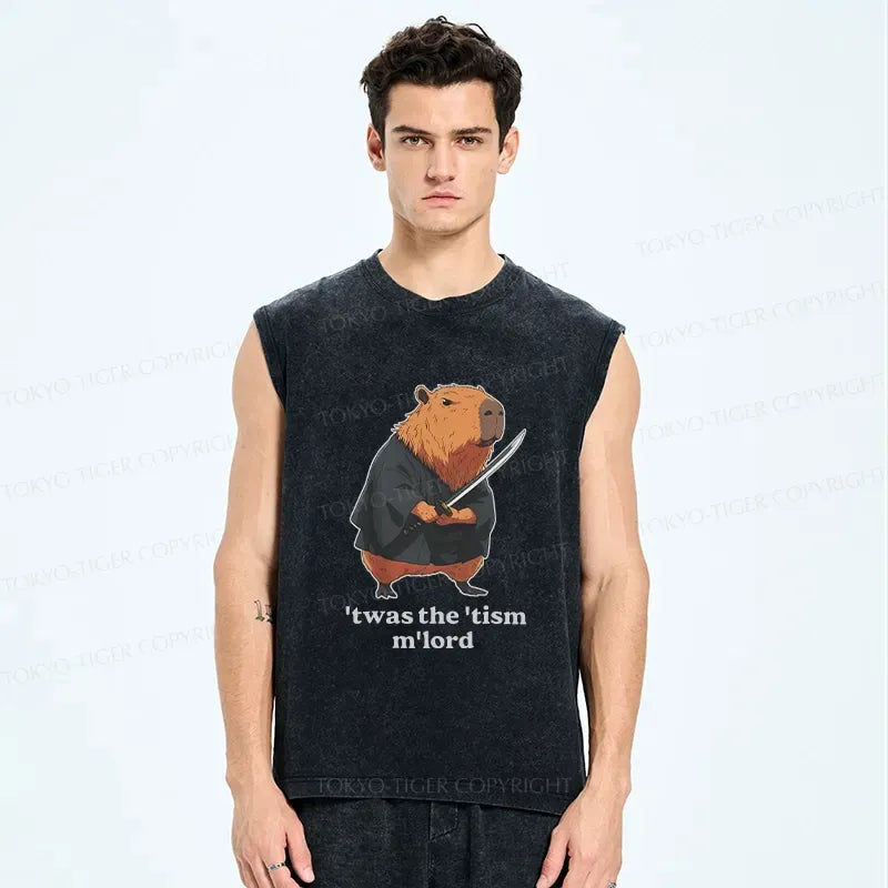 Samurai Capybara Tank Top for Streetwear