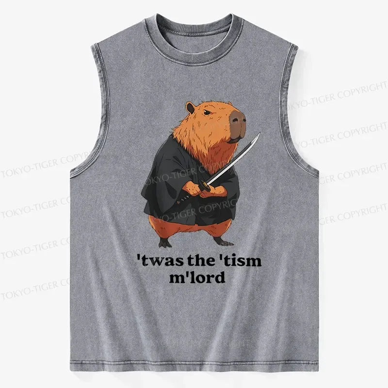 Kyoto-Lion Focused Samurai Capybara Washed Tank
