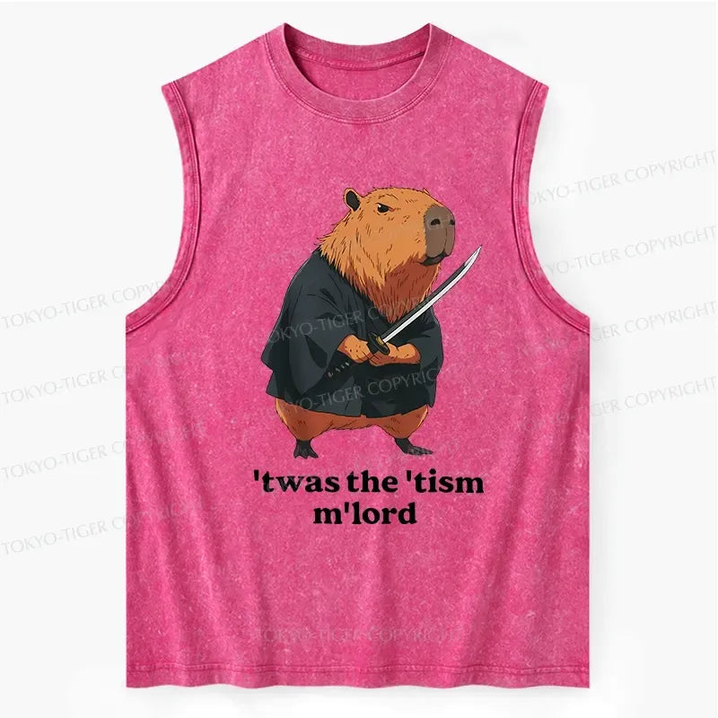 Kyoto-Lion Focused Samurai Capybara Washed Tank