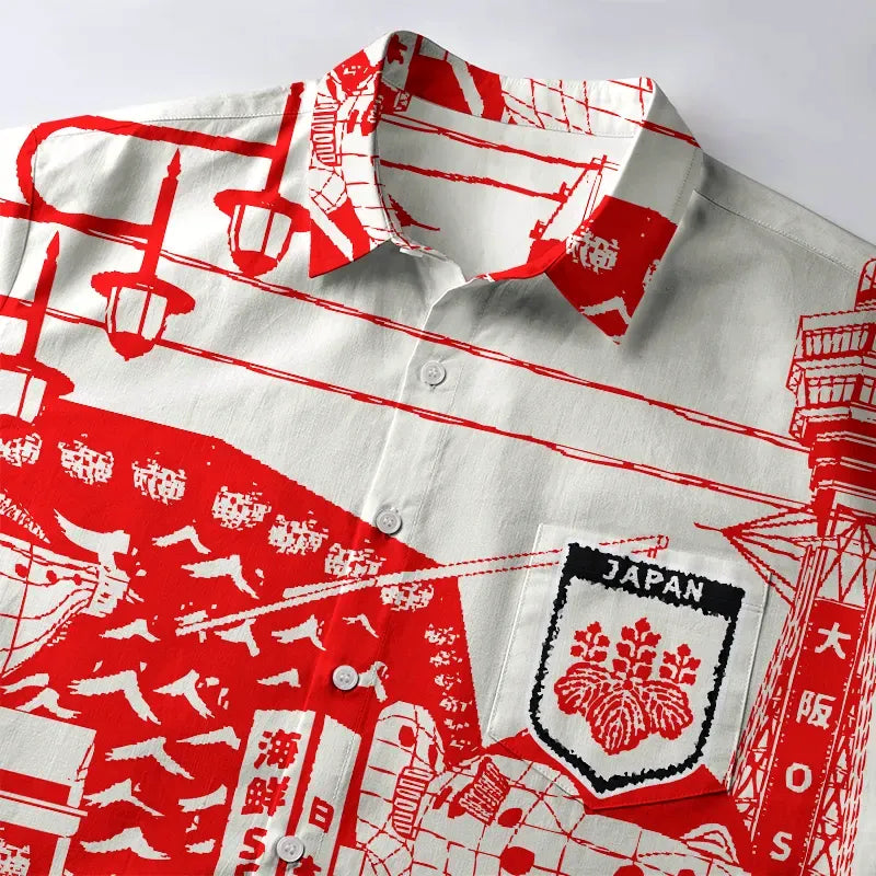 Kyoto-Lion Osaka Street Button-up Shirt