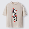 Kyoto-Lion Maneki-neko Washed T-Shirt