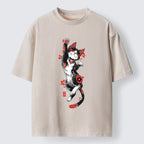 Kyoto-Lion Maneki-neko Washed T-Shirt
