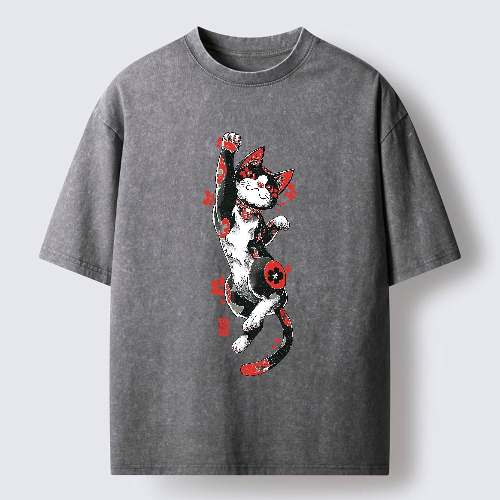 Japanese Vintage Washed T-Shirt for Summer