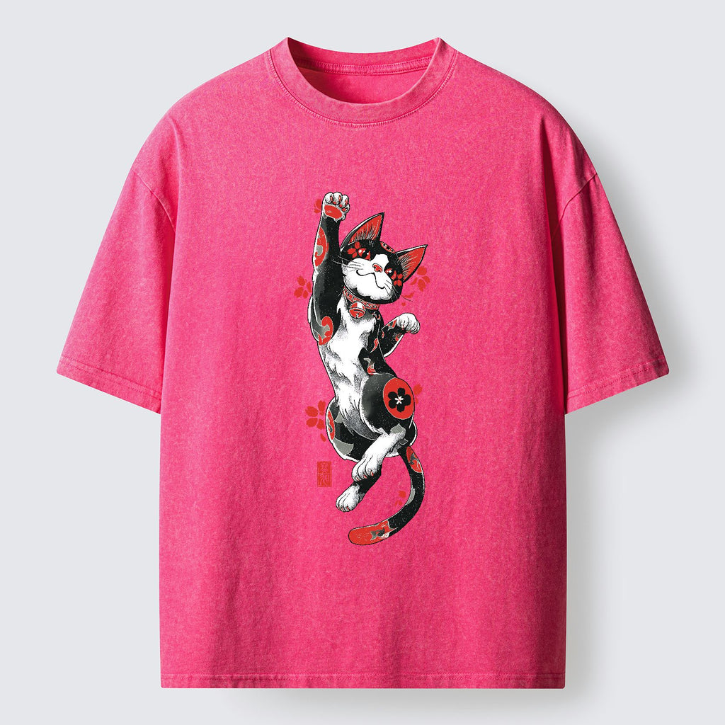 Japanese Vintage Washed T-Shirt for Summer