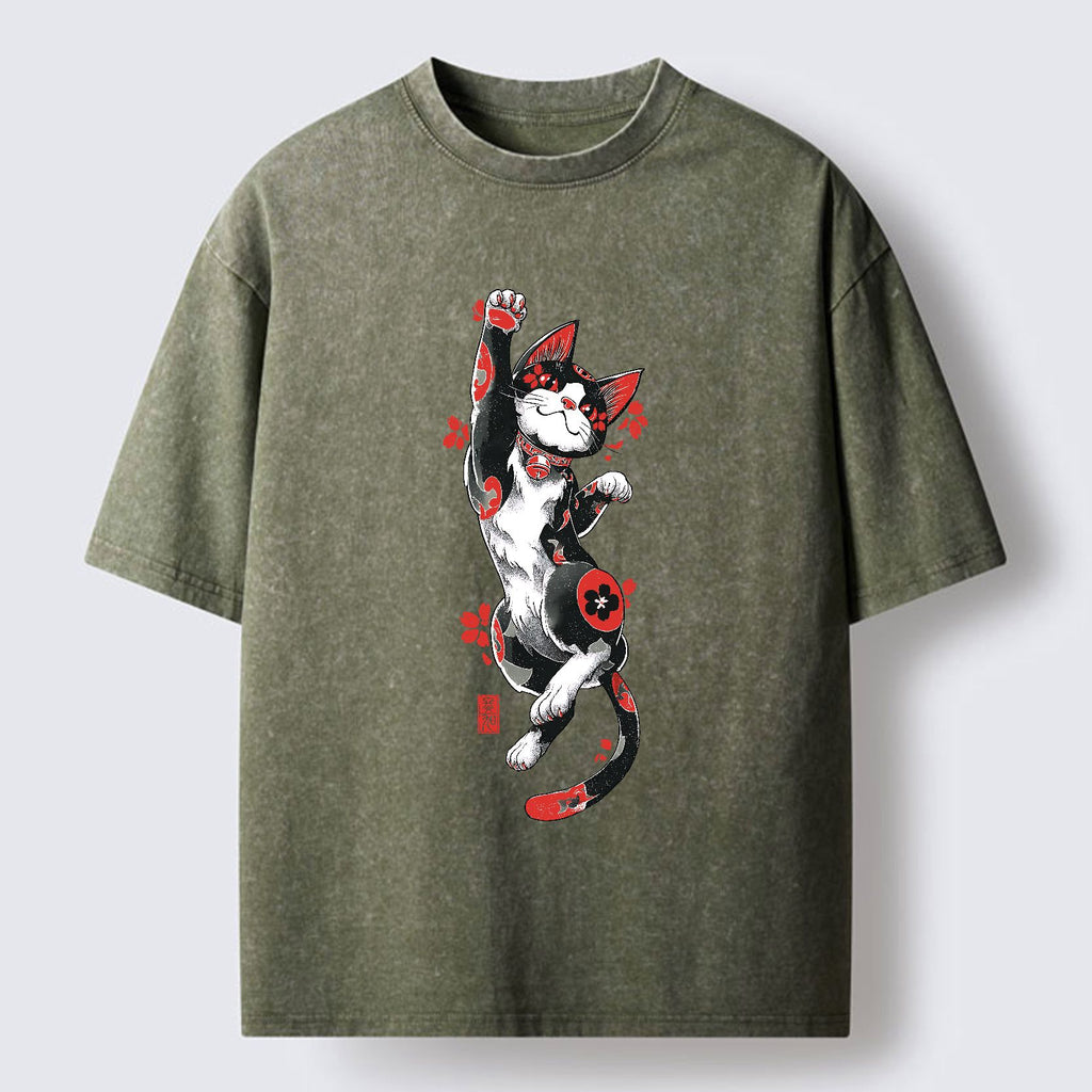 Kyoto Lion Ukiyo-e T-Shirt for Daily Wear