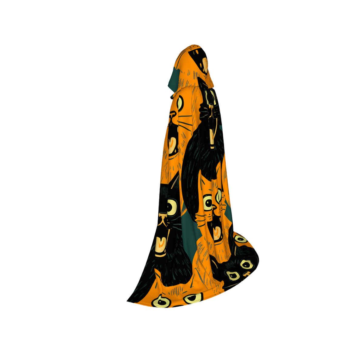 Kyoto-Lion Yellow Cat And Black Cat Holiday Cloak