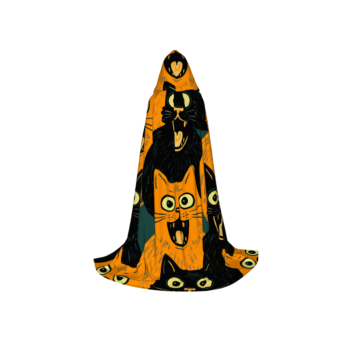 Kyoto-Lion Yellow Cat And Black Cat Holiday Cloak