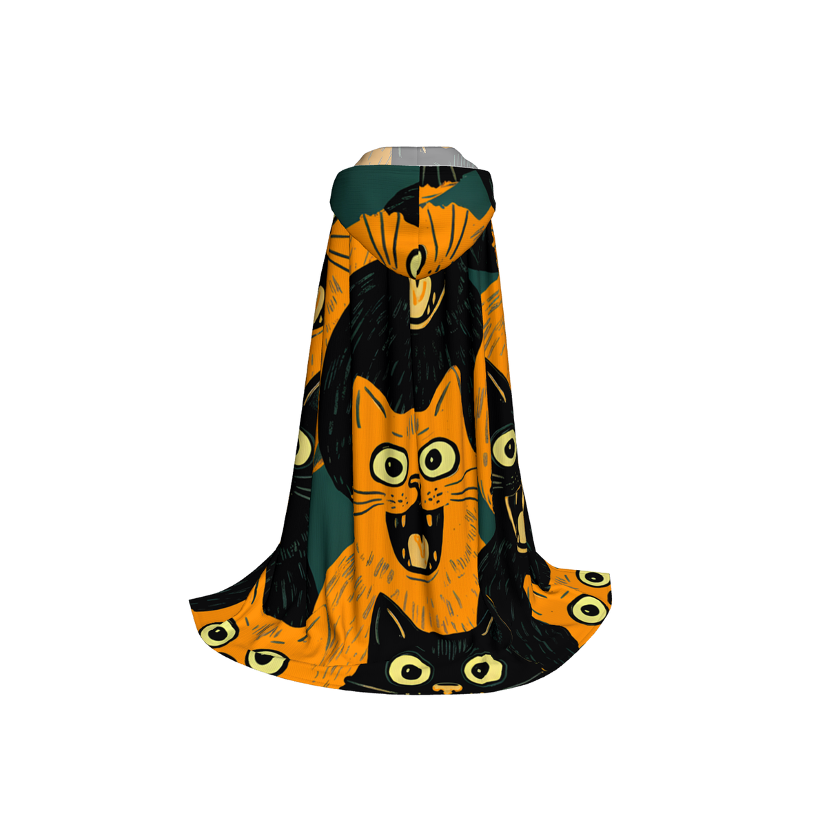 Kyoto-Lion Yellow Cat And Black Cat Holiday Cloak