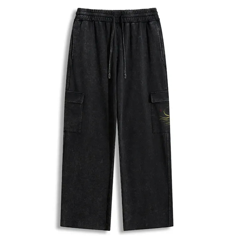 Washed utility sweatpants with free shipping