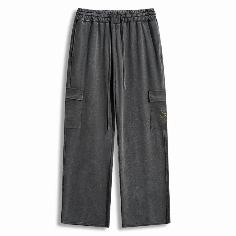 Japanese retro octopus sweatpants for daily wear