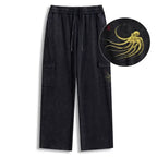 Kyoto-Lion Retro Octopus Japanese Washed Utility Sweatpants
