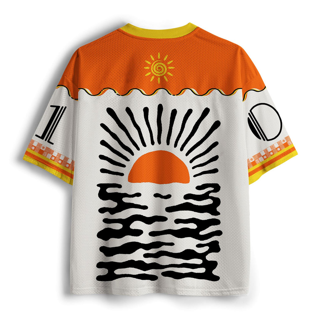 Kyoto-Lion Minimalist Art Sun Mesh Jersey