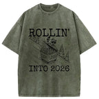 Kyoto-Lion Rollin' Into 2026 Washed T-Shirt