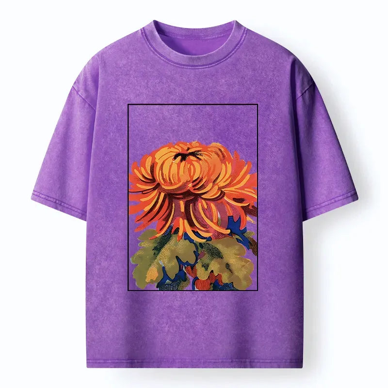 Ukiyo-e Floral T-Shirt with Free Shipping