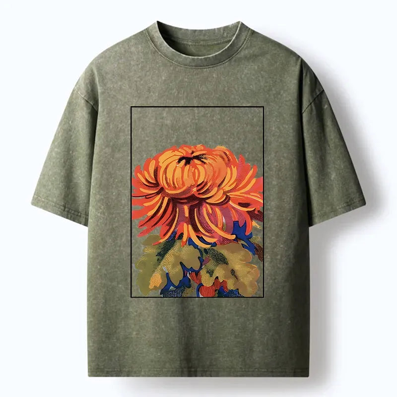 Ukiyo-e Floral T-Shirt with Free Shipping