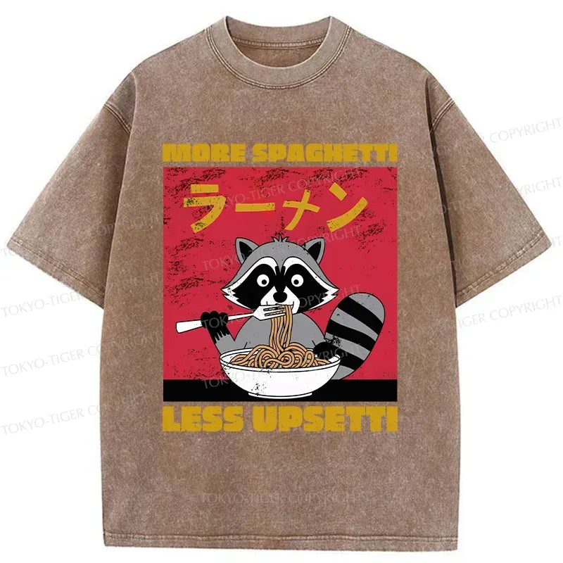 Vintage Japanese Raccoon Shirt for Summer Vacation