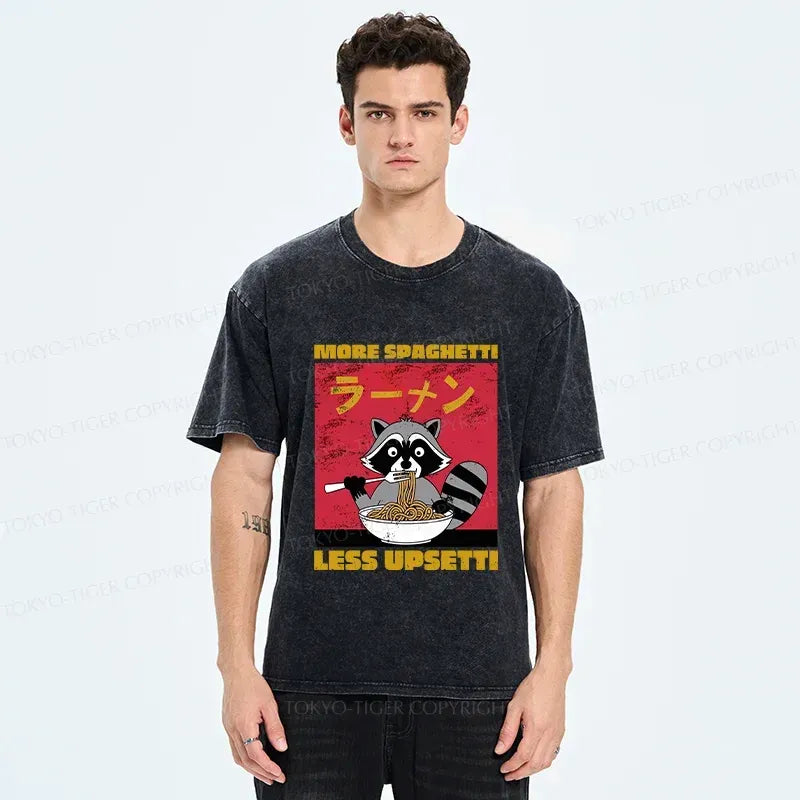 Vintage Japanese Raccoon Shirt for Summer Vacation