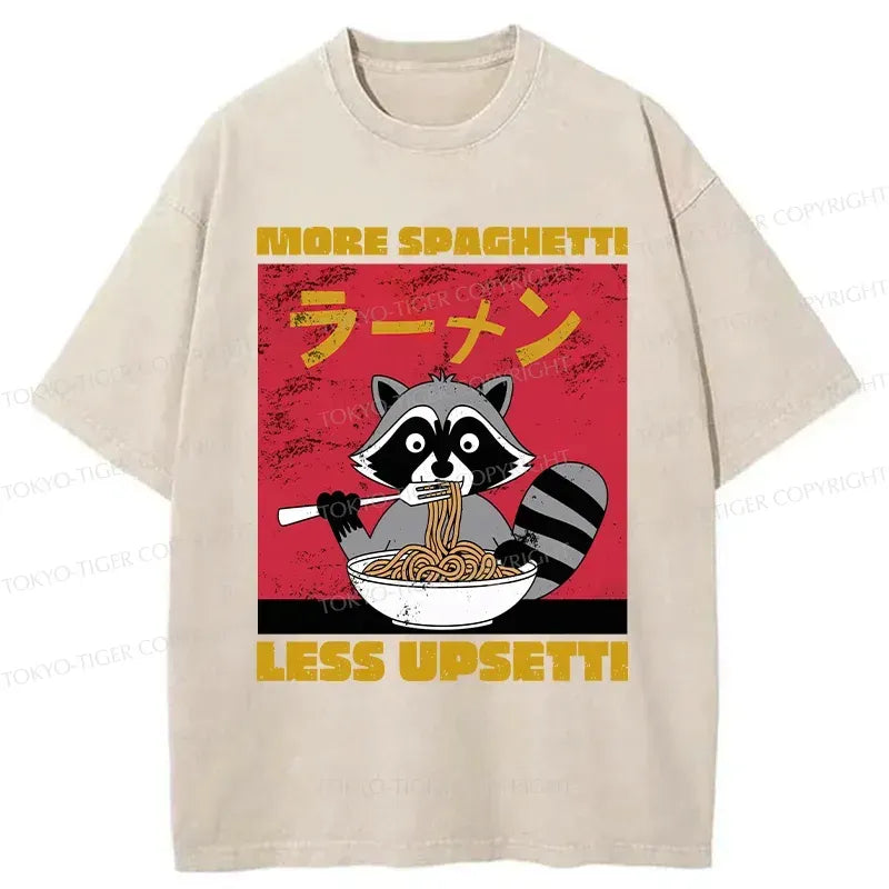 Funny Japanese Raccoon T-Shirt for Daily Wear