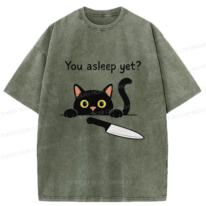 Japanese Cat T-Shirt for Streetwear
