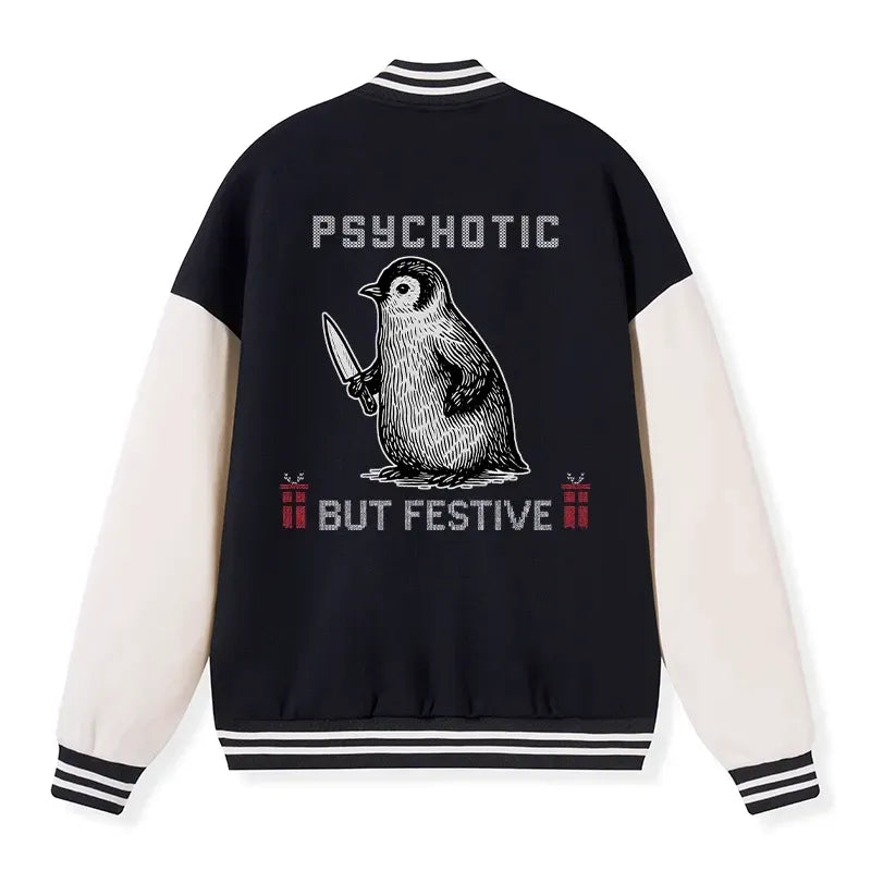 Japanese embroidery varsity jacket for Christmas