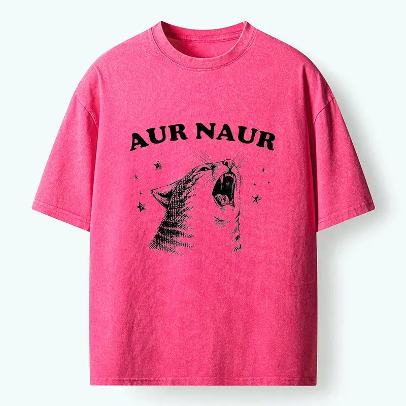 Japanese Cat Washed T-Shirt for Women