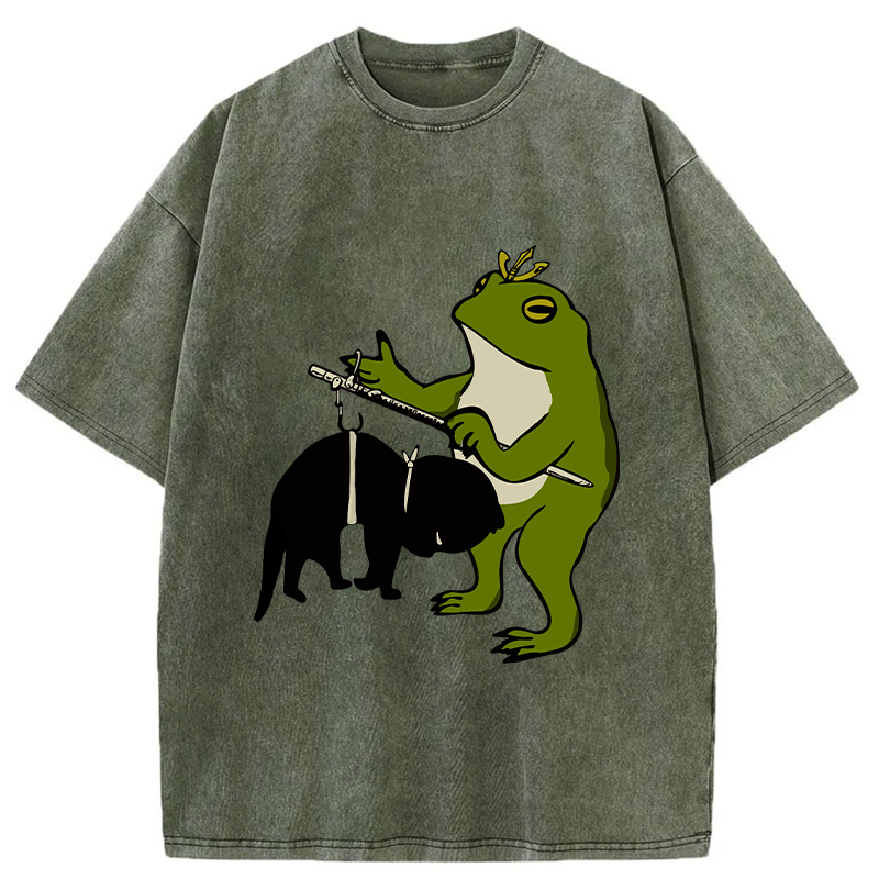 Japanese Cat T-Shirt for Streetwear