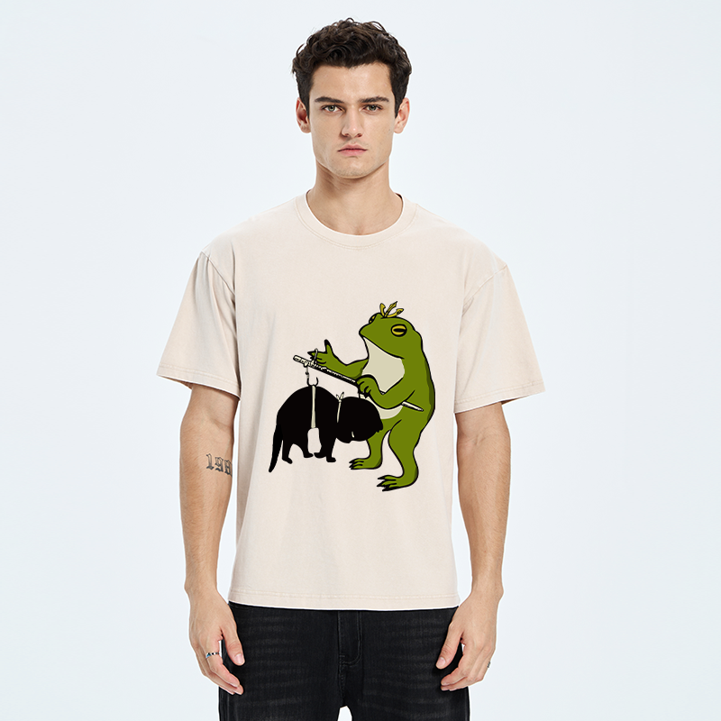 Japanese Cat T-Shirt for Streetwear