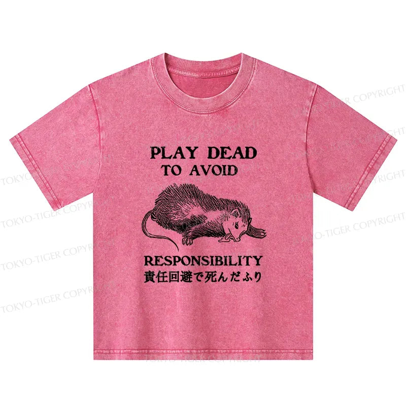 kyoto lion kids washed t-shirt