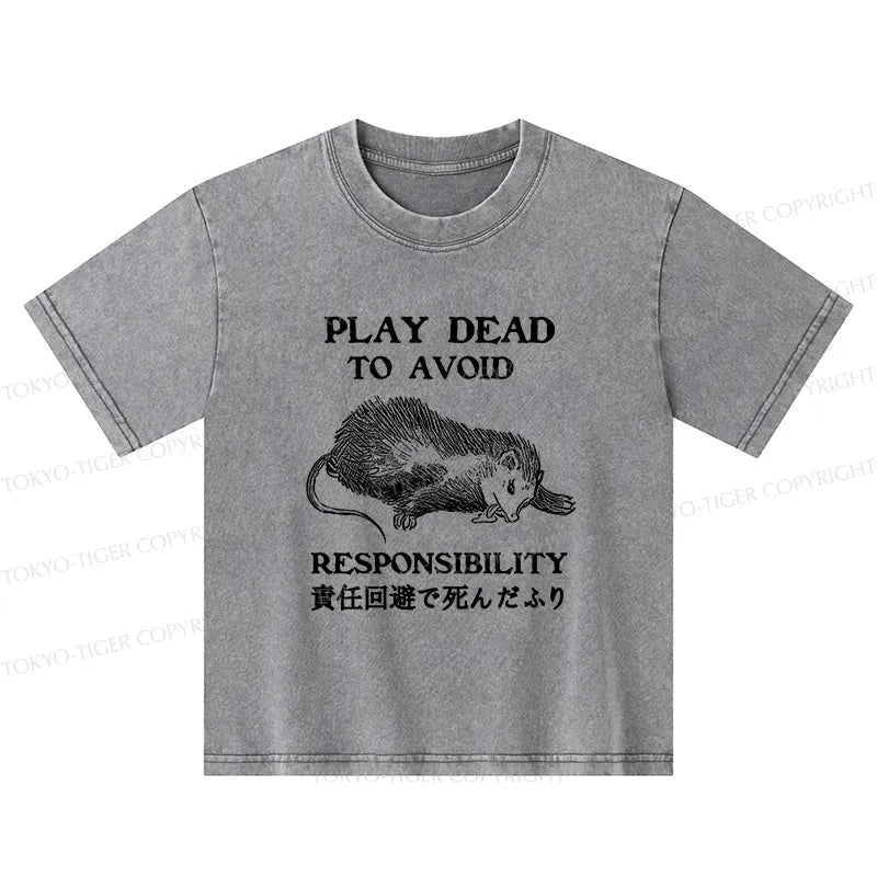 kyoto lion kids washed t-shirt