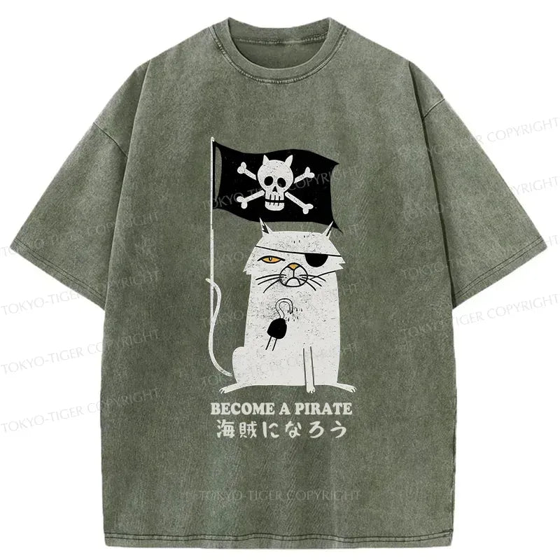 Retro Japanese Cat T-Shirt for Summer