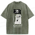 Retro Japanese Cat T-Shirt for Summer