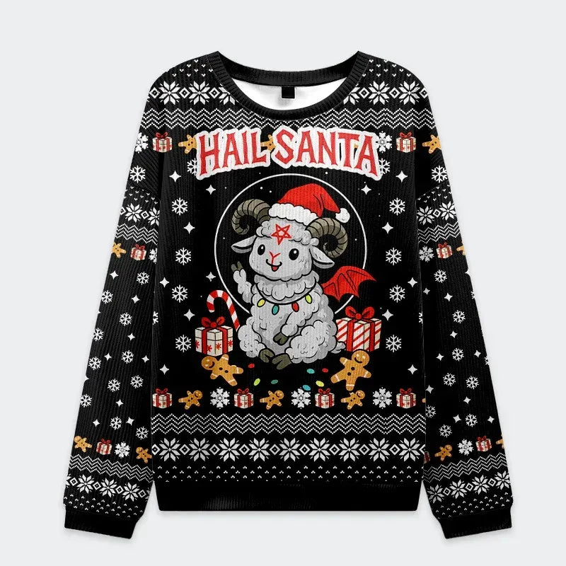 japanese devil sheep ugly christmas sweatshirt