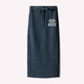 Kyoto-Lion Old In Age But Young At Heart Washed Terry Skirt