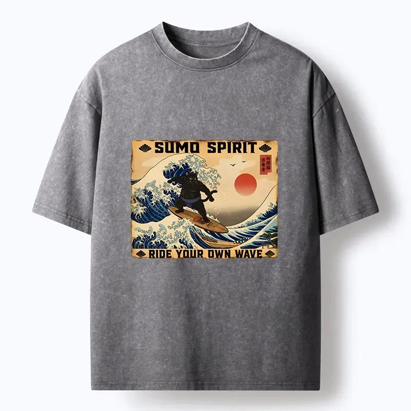 Retro japanese wave t-shirt streetwear style