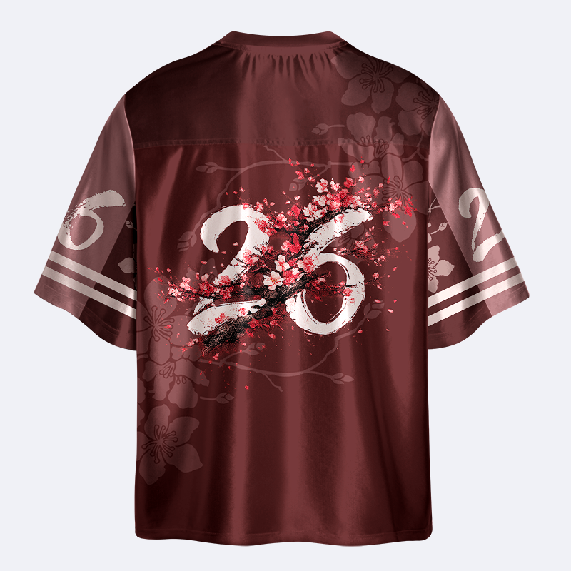 Kyoto-Lion Winter Plum Resilience Glossy Oversized Jersey